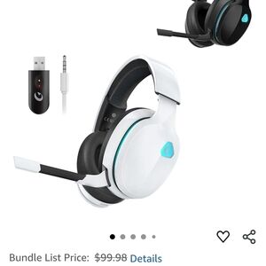 White Gaming Headset with Microphone